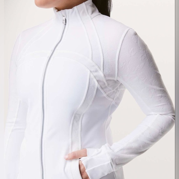 🍒LULULEMON LTD Edit DEFINE Jacket 12 VELVET FLOCKED White/Cream MESH ~ LUXTREME - Picture 7 of 11